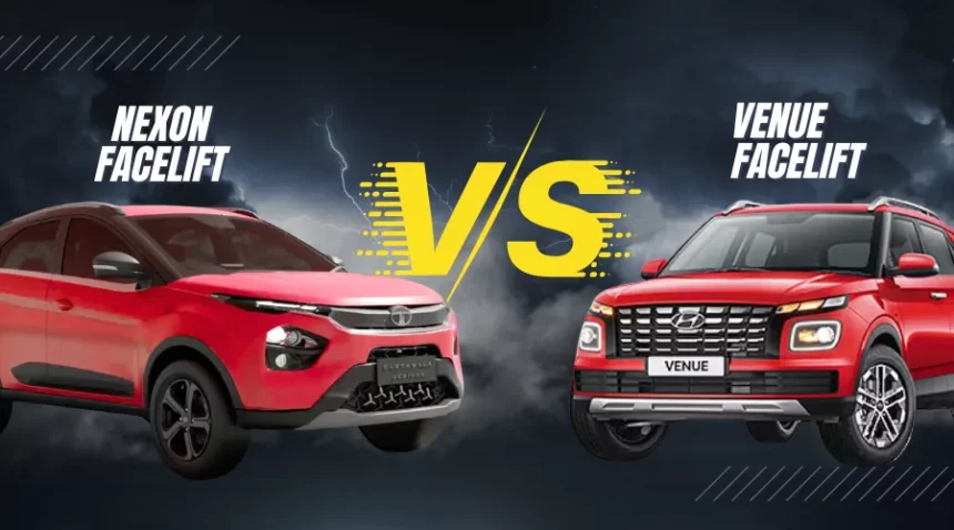 Hyundai Venue Facelift Vs Tata Nexon Facelift