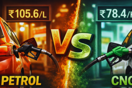 Petrol versus CNG price comparison.