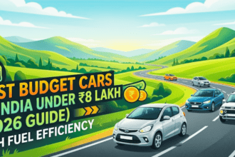 Budget cars on winding road.