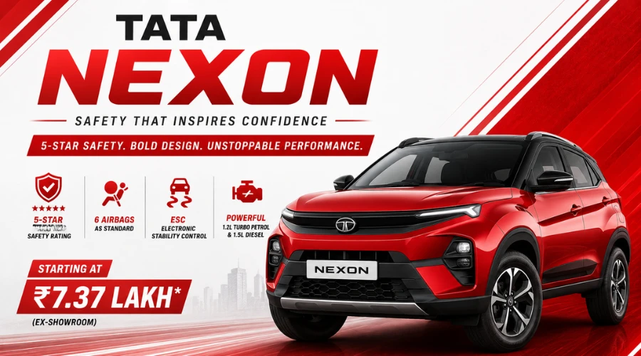 Best 5-Star NCAP Safe Cars Under ₹15 Lakh In India: Tata Nexon