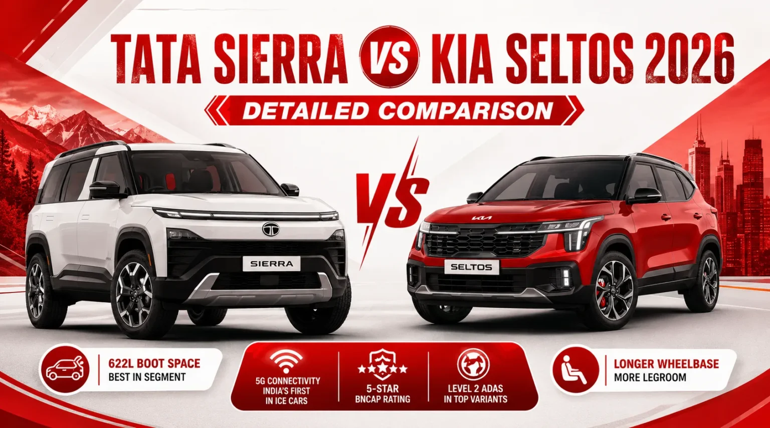 Tata Sierra vs Kia Seltos 2026