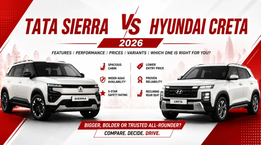 Tata Sierra vs Hyundai Creta 2026
