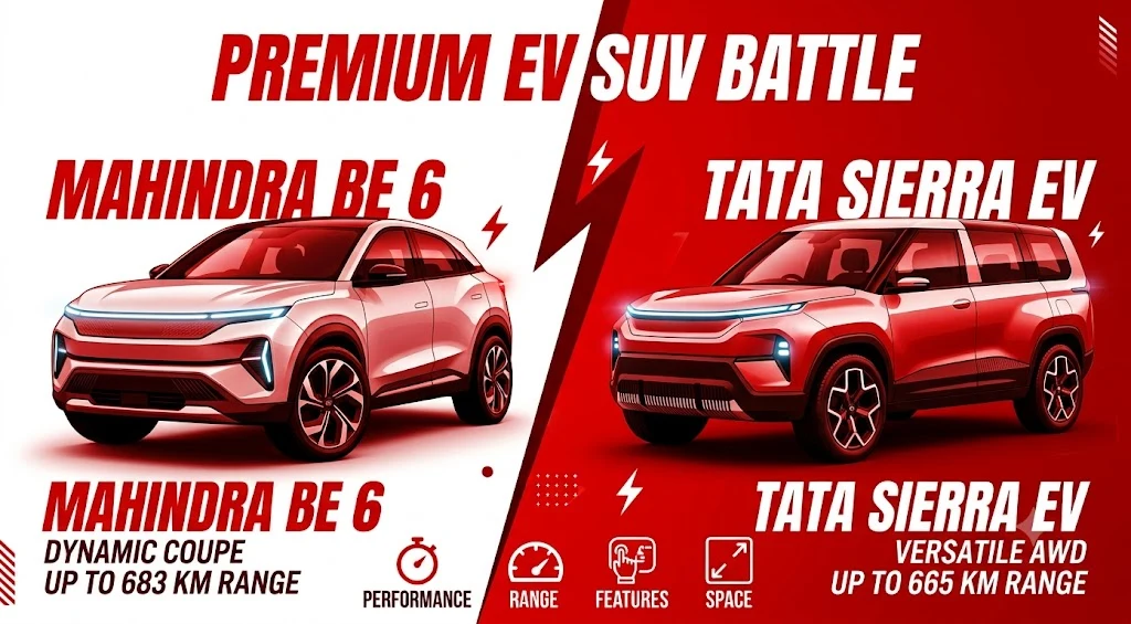 Mahindra BE 6 Vs Tata Sierra EV 2026